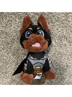 DC Comics Pawzplay Batman Bruce the Doberman Puppy Plush